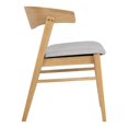 thumbnail image 3 of Pemberly Row 18.75" Fabric Dining Chair in Natural/Light Gray (Set of 2), 3 of 7