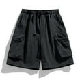 thumbnail image 2 of Youmylove Mens Athletic Shorts Cargo Shorts Men's Summer Ice Silk Loose Trend Casual Sports Comfy Work Shorts, 2 of 4