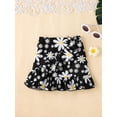 thumbnail image 6 of Baby Girl Summer Outfits Fly Sleeve Suspenders Ruched Crop Tank Tops + Flower Printed Hem Skirt 2Pcs Clothes Set, 6 of 9
