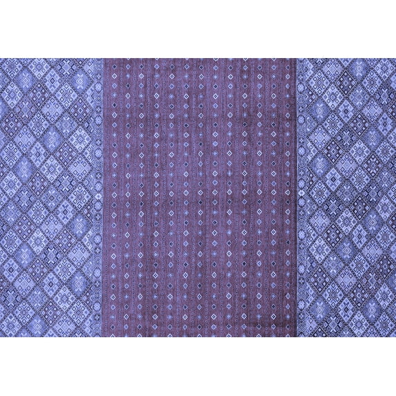 Ahgly Company Indoor Rectangle Abstract Blue Modern Area Rugs, 4' x 6'