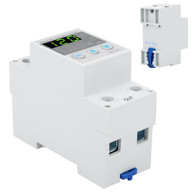 Adjustable Voltage Current Protector Over and Under Voltage 120V AC Undervoltage Protective Device with Voltage Self Recovery