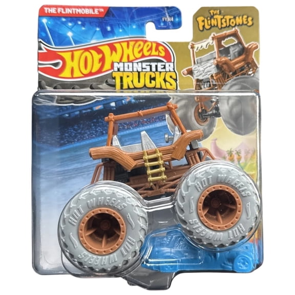 Hot Wheels Monster Trucks - The Flintmobile - The Flintstones, 1:64 Scale Toy Car