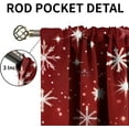 thumbnail image 5 of Christmas Curtains, Geometric Snow Scene Pattern Kids Blackout Pinch Pleated Curtains, Filter Light Energy Saving Long Drapes for Bedroom Living Room Kitchen Indoor Outdoor Window-W84xL84in, 5 of 6