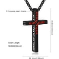 thumbnail image 4 of Turandoss Baseball Cross Necklace for Men Boys 2 Pcs Stainless Steel Bible Verse Cross Pendant Necklaces Black Silver Chain 22 inch Christian Baptism Religious Gifts for 8-12 Teen Boy Mothers Day, 4 of 8