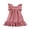 Pink, variant on CYRBOKO Girls Dresses with Ruffle, Gift Flutter Sleeve A-line Summer Kids Clothes Beige Size 6-7 T