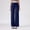 dark blue, variant on Women's Buttery Soft Wide Leg Yoga Pants - Elastic Waist, Cooling Breathable, Natural Drape Straight Leg Workout Pants