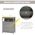 thumbnail image 5 of Giantex Bathroom Floor Storage Cabinet, Multifunctional Free Standing Storage Cabinet with Double Shutter Doors and Adjustable Shelf, 23.5 x 12 x 31.5 inches (Grey), 5 of 8