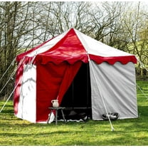 Camping Tent Medieval Knight Harold square Red -White Water proof Tent 4.5X4.5 M