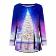 thumbnail image 4 of Fesfesfes Ugly Xmas Sweater Women's Christmas Print Loose Top Crew Neck Long Sleeves On Sale, 4 of 5