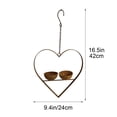 thumbnail image 3 of YAMB Hollow Heart Shaped Iron Bird Feeder, Rustproof Waterproof Hanging Feeder with Metal Hook, Easy-fill & Wash Bird Food Container for Outdoor Backyard Bird Watching & Garden Lovers, 3 of 9