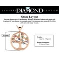 thumbnail image 3 of Nana Tree of Life Birthstone Mothers Necklace for Women with 1-12 Stones- 10K Rose Gold Stone 9, 3 of 7