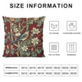 thumbnail image 5 of ARISTURING  William Morris Artist Tapestry Double Sided Square Throw Pillow Cover in Red Tree of Life Design, 5 of 5
