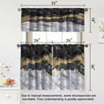 thumbnail image 3 of Marble and Gold Kitchen Curtains Tiers and Valances Set 3 Piece for Windows Creative Texture Kitchen Window Curtains Set,Gold Glitter Marble Valances for Living Room(36" Tiers Set), 3 of 6