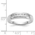 thumbnail image 3 of Solid 14k White Gold Diamond Men's Ring Band Size 9 (.32 cttw.), 3 of 4