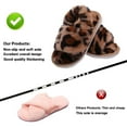 thumbnail image 2 of Ginisom Girls Fuzzy Slippers Kids Furry Open Toe Slippers Slides for Girls Fluffy House Slippers with Elastic Band, 2 of 6