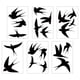 thumbnail image 5 of Pegatinas de golondrina, pegatinas de vidrio, 6 hojas, 20 piezas, previenen golpes de pájaros, pegatinas de ventana de PVC, pegatinas para ventana, 5 of 7