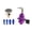 Purple, variant on Aluminum 7Colors Adjustable Pressure Regulator Vehicle Refitting Supercharger with Gauge