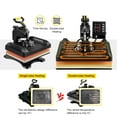 thumbnail image 4 of 30*38CM 8 In 1 Combo Heat Press Machine 360° Rotation Sublimation Printer Cap Shirt Mug Plate Heat Transfer ,Easy to Use, 4 of 5