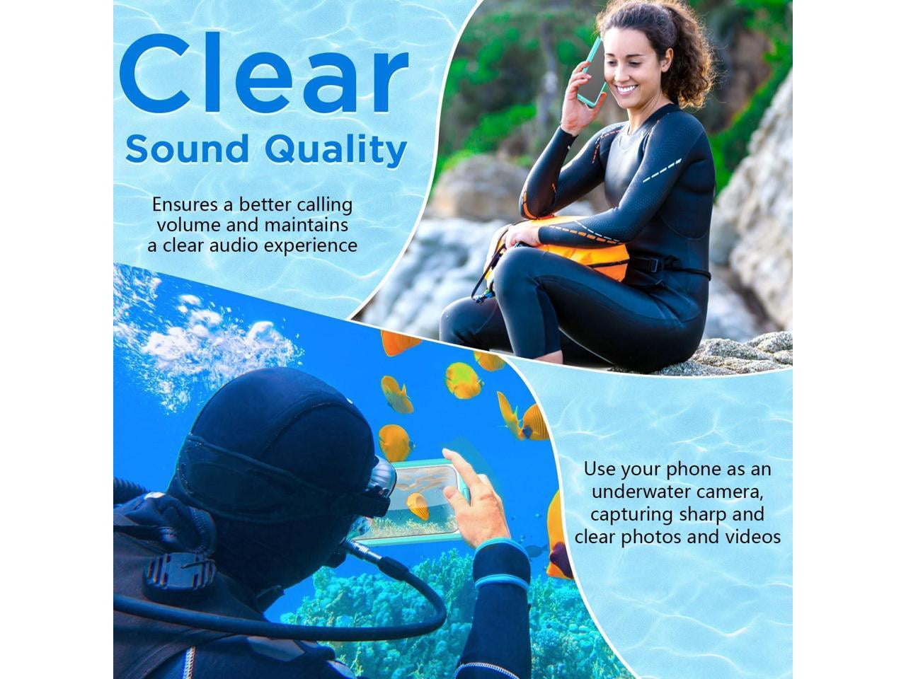 Waterproof Phone Case, Universal Self-Check Function Underwater Pouch Dry Bag Beach Travel Essentials Tech Gadgets for iPhone 15 14 13 11 12/Samsung S24/LG,Google/Xiaomi/Motorola