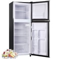 thumbnail image 5 of CALLIEVER Compact Mini Fridge with Freezer, 5.0 Cu.Ft 2-Door Refrigerator – Ideal for Dorm, Office, Bedroom – 7 Temp Settings, Adjustable Shelves,Silver, 5 of 9