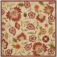 thumbnail image 6 of SAFAVIEH Blossom Leah Floral Flowers Wool Area Rug, Beige/Multi, 8' x 8' Round, 6 of 10