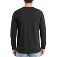 thumbnail image 4 of GrmtClth Mens Long Sleeve Shirts Basic V-Neck Classic Tops Solid Color Fashion Tee Slim Fit Clothes Black 5XL, 4 of 7