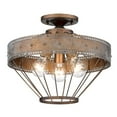 thumbnail image 1 of Golden Lighting 7856-SF CP Ferris Semi-Flush, Copper Patina, 1 of 1