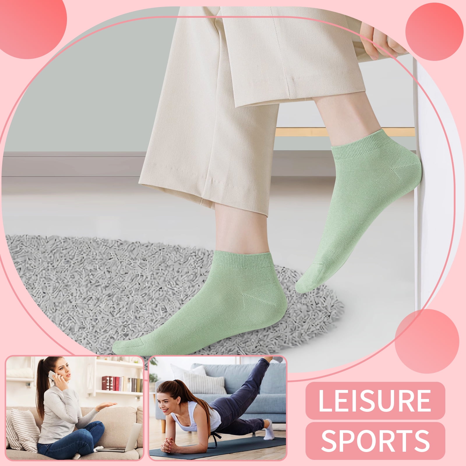 100 Pairs Womens Low Cut Ankle Socks Colorful Lightweight Ankle Socks Athletic Casual Bulk Socks for Women Teens