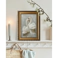 thumbnail image 3 of AEFER Vintage Framed Wall Art for Living Room, Farmhouse White Swan Vintage Painting Canvas Wall Art Prints for Bathroom Wall Decor, Classical Gold Framed Animal Vintage Wall Decor 12x16, 3 of 6