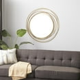 thumbnail image 3 of DecMode 40" x 38" Gold Wall Mirror with Overlapping Ring Frame, 3 of 15