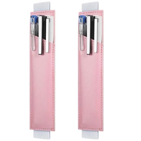 2Pcs Adjustable Elastic Bands Pen Holder for Hardcover Notebook PU1eatherPen Case Pen Sleeve for Journal Planner