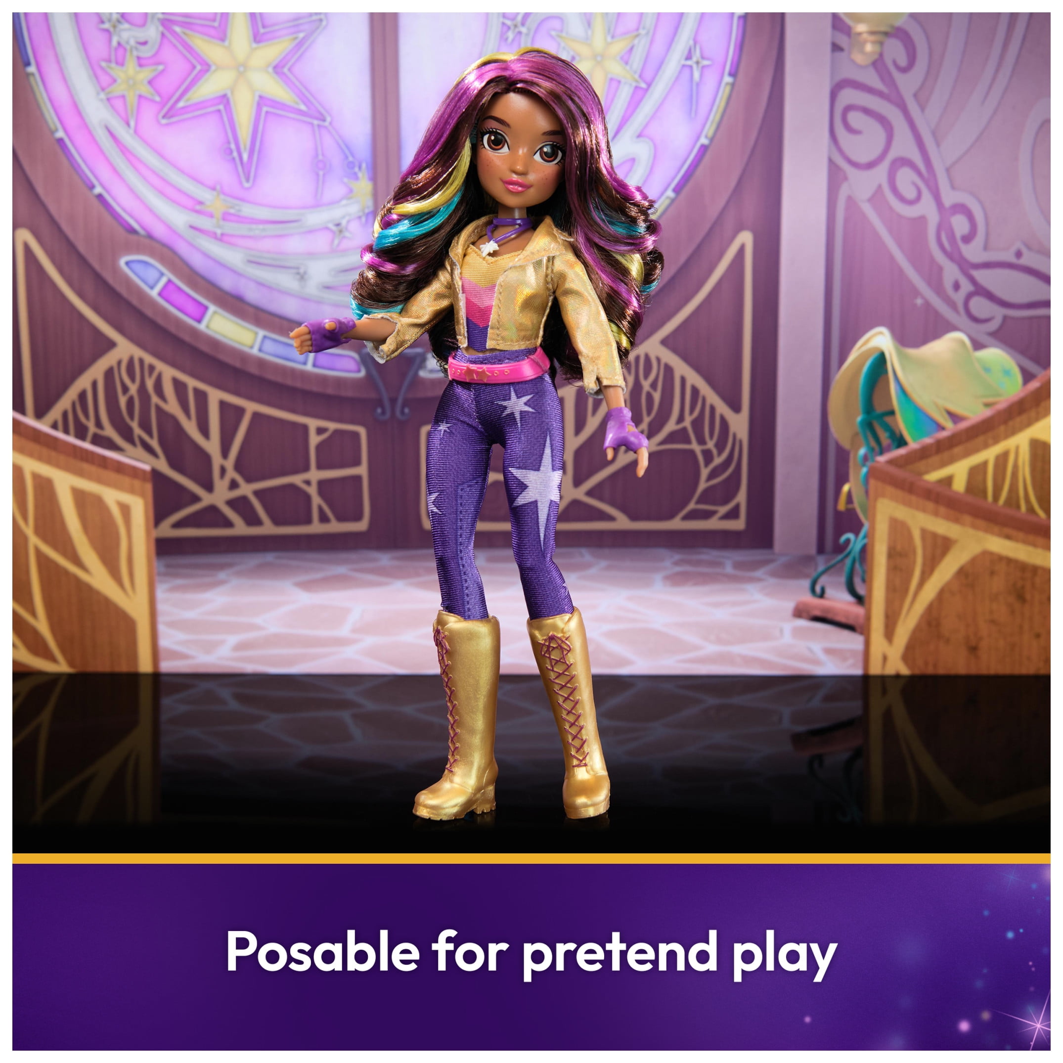 Unicorn Academy, Sophia Doll with 6 Fashion Accessories, 9.5”, Toys for Girls Ages 4+  (图5)