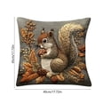 thumbnail image 3 of Euaioeiu Cute Animal Pillow Cover Llama Fox Squirrel Embroidery Style Decorative Throw Cushion Cover Soft Accent Pillow for Living Room Sofa Bedroom Decor, 3 of 6