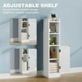 thumbnail image 3 of Small Bathroom Storage Cabinet, Narrow Slim Cabinet with Adjustable Shelves, White, 3 of 6