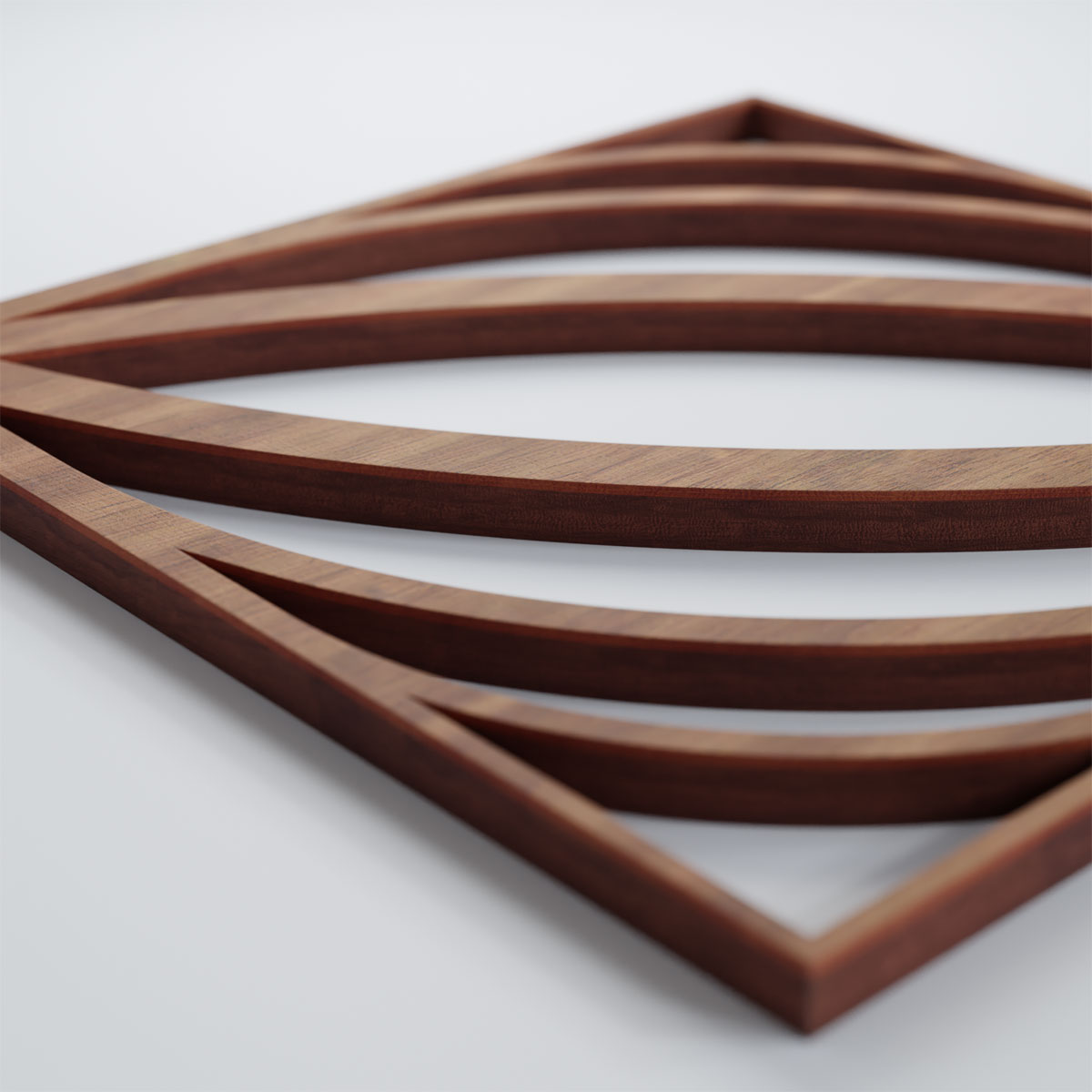 Ekena Millwork 7 3/8"W x 7 3/8"H x 3/8"T Extra Small Otis Decorative Fretwork Wood Wall Panels, Walnut