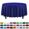 thumbnail image 6 of Exquisite 12 Premium Navy Blue Plastic 84" Round Party Tablecloths Waterproof Disposable, 6 of 7