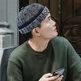 thumbnail image 5 of Hsqqdc Vintage Washed Denim Brimless Hat, Distressed Docker Cap Adjustable Sailor Cap, 5 of 7