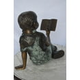 thumbnail image 6 of Nifao Young girl laying and reading book bronze statue – Home Office Decor Sculpture, 18"L x 9"W x 16"H, 6 of 11