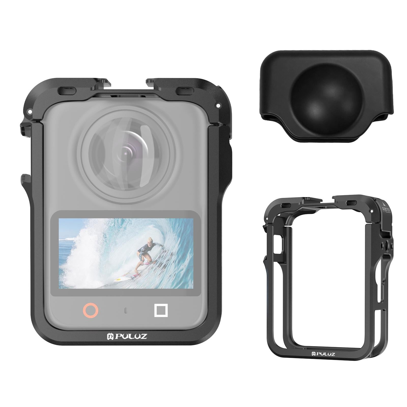 For DJI Osmo 360 II / 360 PULUZ Aluminum Alloy Protective Cage Expansion Frame with Lens Cover