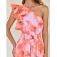 thumbnail image 5 of Vestido largo ZESICA 2025 Boho con volantes florales de un solo hombro para mujer, 5 of 7