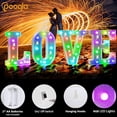 thumbnail image 3 of Lámpara LED Pooqla Letra S, funciona con pilas, 18 colores RGB, 3 of 8