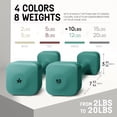 thumbnail image 2 of Square Dumbbell Neoprene - 10lbs - Army - Pair, 2 of 6
