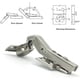 thumbnail image 2 of 45 Degree Corner Hinge 35mm with Damper for Multi-Side Door Soft Close Hinges for Corner Folding Doors Cupboard Furniture Kitchen Set of 4, 2 of 5