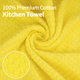 thumbnail image 5 of Sortora Kitchen Towels 100% Cotton, Super Soft and Absorbent Quick Drying Dish Towels for Kitchen ,Kitchen Towels Set, 15 x 25", Great for Cooking in Kitchen or Household Cleaning, 3 Pack, Yellow, 5 of 7
