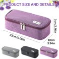 thumbnail image 2 of Aesthetic Pencil Case, Large Capacity Pencil Pouch with Multi Compartment Zipper Organizer, Canvas Pen Bag for Stationery Office Travel Makeup Tech Accessories, Portable Storage Case, 1 Pc, 2 of 8