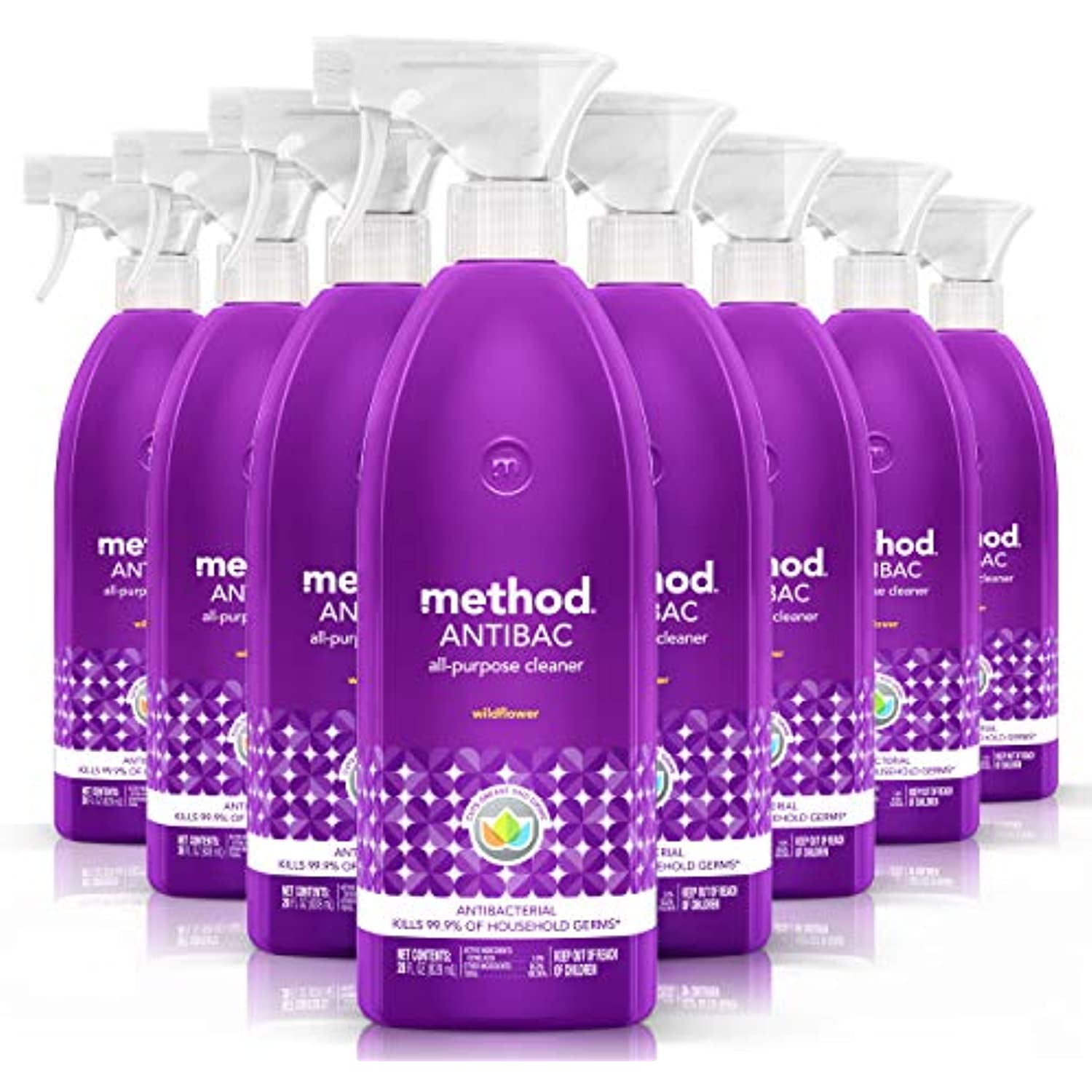 Method Antibac AllPurpose Cleaner, Wildflower, 28 Oz Spray Bottle, 8