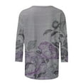 thumbnail image 5 of Runfenguu Over Sized T Shirt Women Womens T Shirts Loose Fits Ladies' Fashion Printed Round Neck Three Quarter Sleeve 3/4 Sleeve T-Shirt Loose, 5 of 5