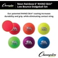thumbnail image 2 of Champion Sports® Rhino Skin® Low Bounce Dodgeballs for Playground, PE, Backyard & League Games – Set of 6 Balls - Neon Rainbow - 6 Inch, 2 of 7