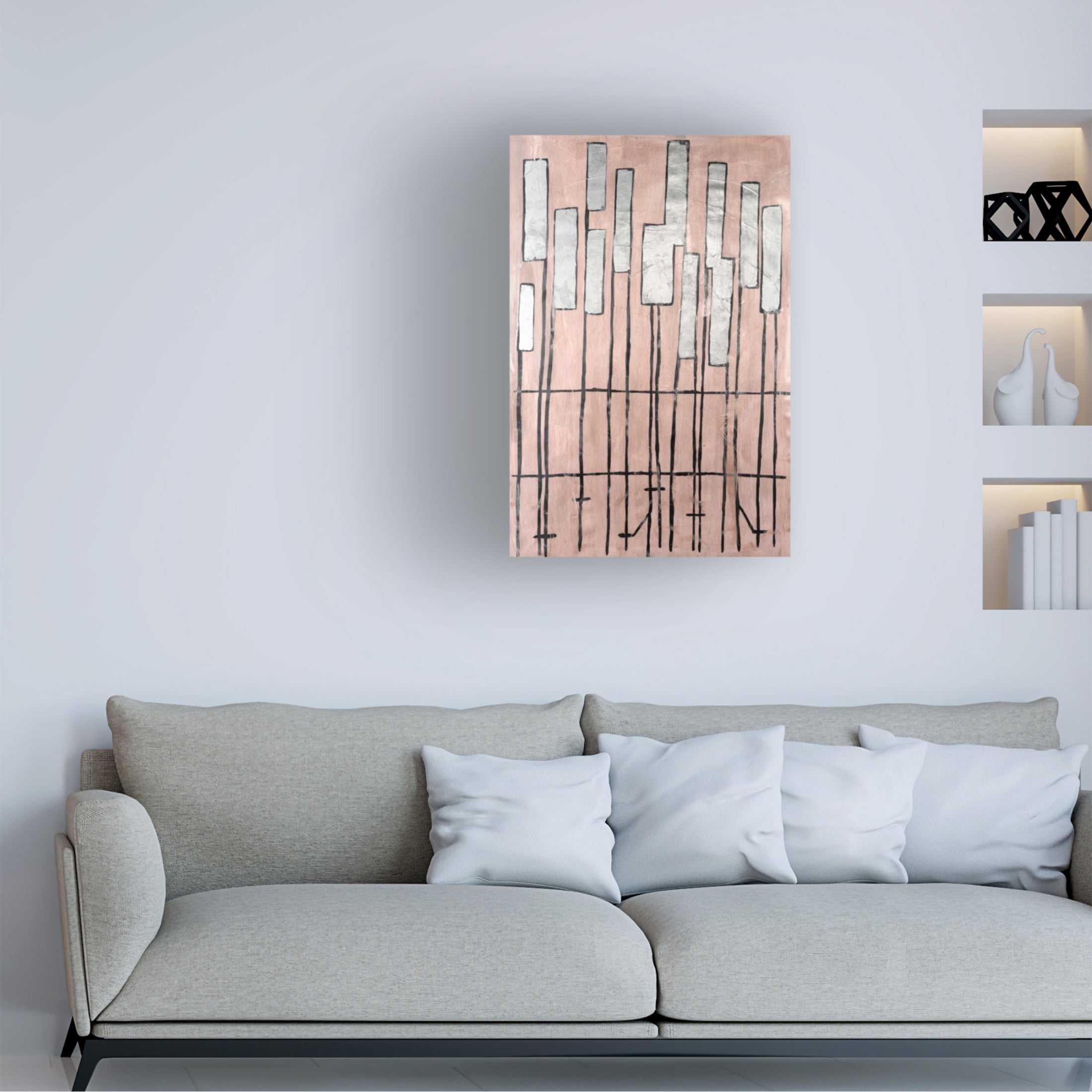 Canvas Wall Art - Michael Willett 'Clavichord II' Wall Art for Living Room, Bedroom, or Office Décor by Trademark Fine Art - 22 x 32 Inches