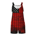 thumbnail image 5 of Moxiu Womens American Flag Overalls Shorts 4th of July Sleeveless Festival Patriotic Rompers Loose Independence Day Adjustable Strap Short Overall 2025 Red,S, 5 of 5